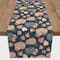 72&#x22; Sweet Harvest Pattern Blue Poly Twill Table Runner